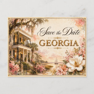 Carte Postale Faire-part de mariage Elegant Georgia Save the Dat