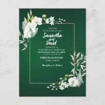 Carte postale Faire-part de mariage Fleur d'amour