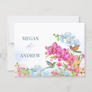 Carte Postale Faire-part de mariage floral esthétique