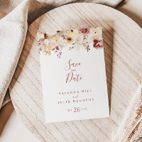 Faire-part de mariage floral gracieux en calligrap