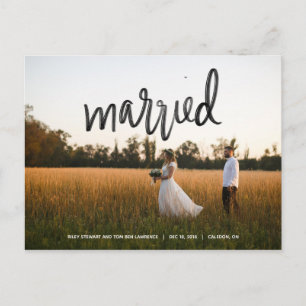 Carte Postale Faire-part de mariage marié