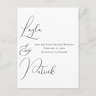 Carte Postale Faire part de mariage minimaliste contemporain