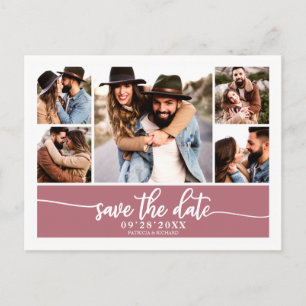Carte Postale Faire part de mariage moderne avec collage de phot