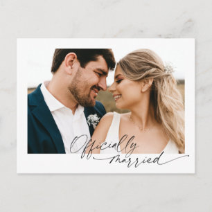 Carte Postale Faire-part de mariage officiel pour un mariage cél
