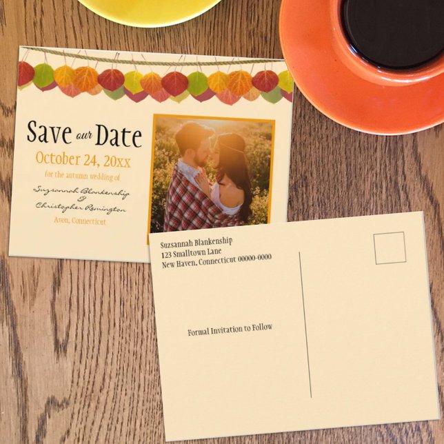 Carte Postale Faire part de mariage personnalisé avec photo auto (Créateur téléchargé)
