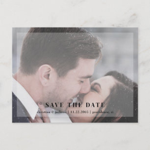 Carte Postale Faire part de mariage photo de couple minimaliste