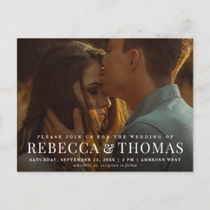 Carte Postale Faire-part de mariage photo moderne budget