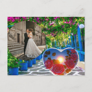 Carte Postale Faire-part de mariage pour une bonne nuit.