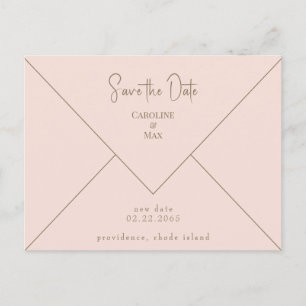 Carte Postale Faire-part de mariage rose