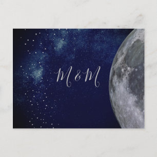 Carte postale Faire-part de mariage Sky Moon Stars