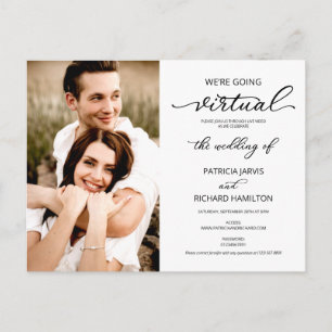 Carte Postale Faire-Part de Mariage Virtuel avec Photo