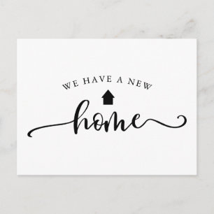 Carte Postale Faire-part de mouvement de calligraphie minimalist