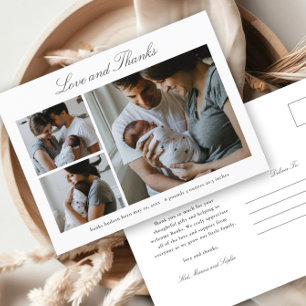 Carte Postale Faire-part de naissance avec photo de bébé Love an