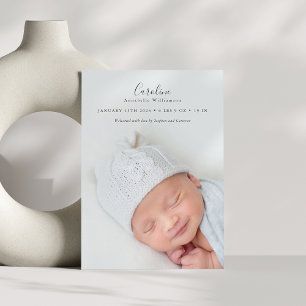 Carte Postale Faire-part de naissance avec superposition de phot