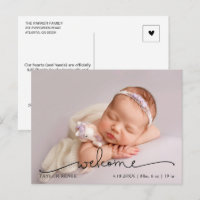 Faire-part de naissance de bébé au style moderne a