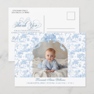 Carte Postale Faire-part de naissance de bébé moderne Photo Merc