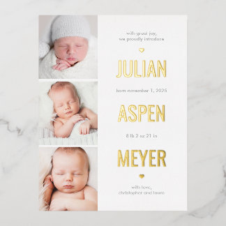 Carte postale Faire-part de naissance de grille mo