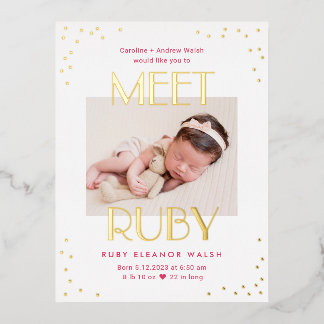 Carte postale Faire-part de naissance pour bébé
