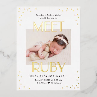 Carte postale Faire-part de naissance pour bébé