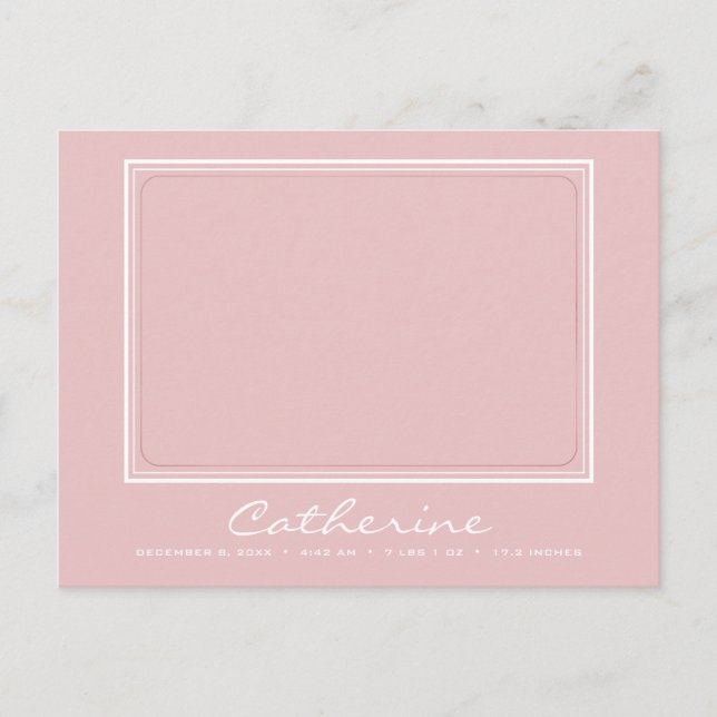 Carte Postale Faire-part de naissance pour l'arrivée d'une petit (Devant)