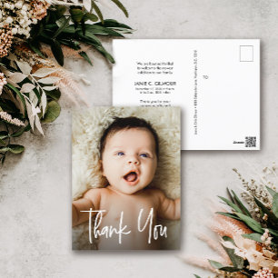 Carte Postale Faire part de naissance Remerciements pour les pho