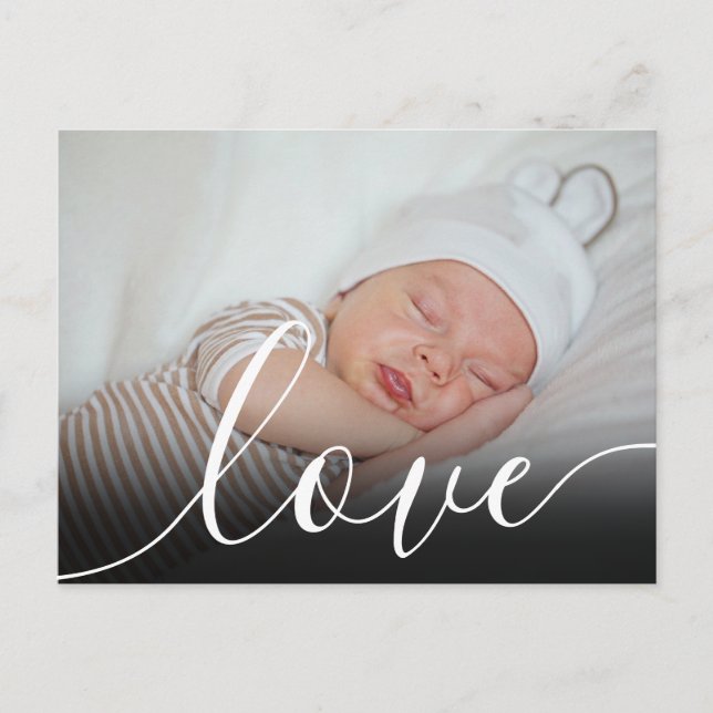 Carte Postale Faire-part de naissance simple avec photo de bébé  (Devant)