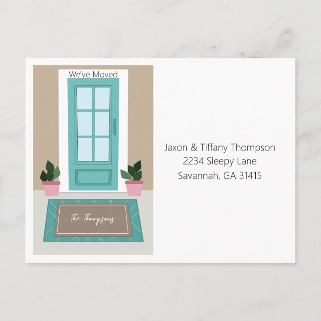 Carte Postale Faire-part de nouvelle adresse (Dos)