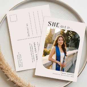 Carte Postale Faire-part de remise de diplôme avec collage de ph