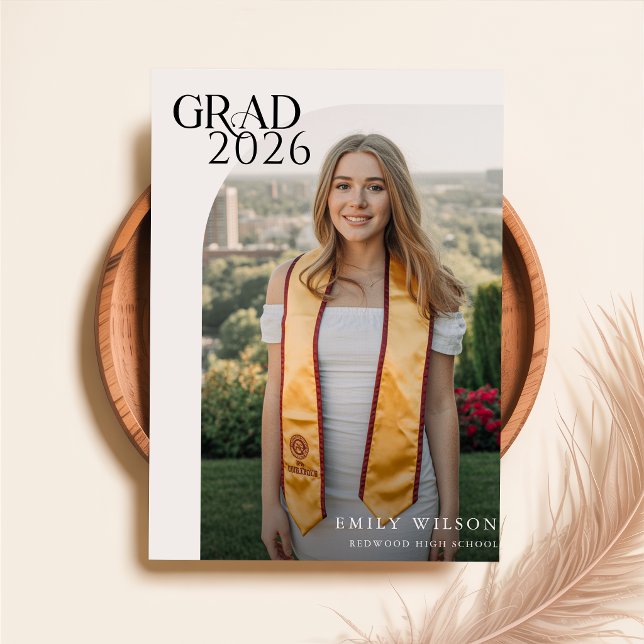 Carte Postale Faire-part de remise de diplôme avec une arche sim (Créateur téléchargé)