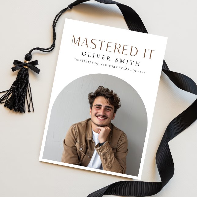 Carte Postale Faire-part de remise de diplôme de Master en Photo (Créateur téléchargé)