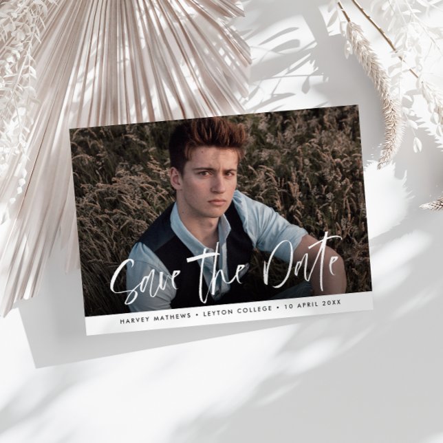 Carte Postale Faire part de remise des diplômes avec lettrage mo (Créateur téléchargé)