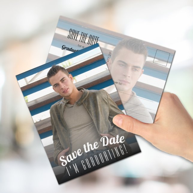 Carte Postale Faire-part de remise des diplômes en photo vertica (Créateur téléchargé)