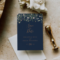 Faire-part de sauvons la date de la fleur sauvage 
