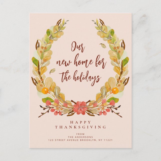 Carte Postale faire-part de vacances de la couronne de chute (Devant)