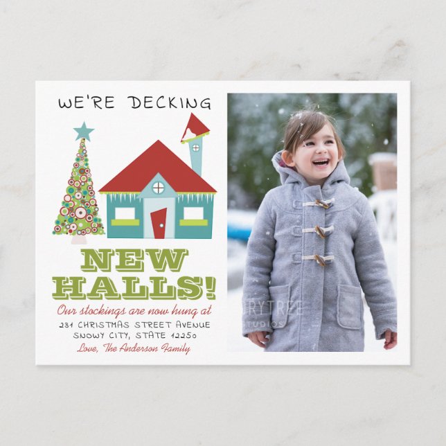 Carte Postale Faire-part Découvrir Nouvelles Salles de Noël Photo Holiday D (Devant)