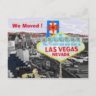 Carte Postale Faire-part Déménagé à Las Vegas