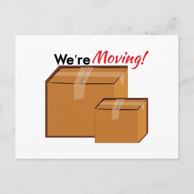 Carte Postale Faire-part Déménageaient (Devant)