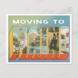 Carte Postale Faire-part Déménagement dans le Maine Changement d'adresse Vi