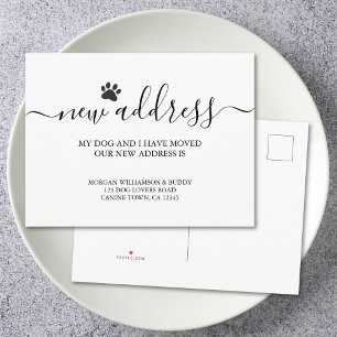 Carte Postale Faire-part Déménagement de Chien