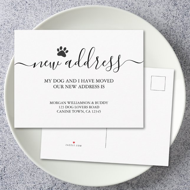 Carte Postale Faire-part Déménagement de Chien (Créateur téléchargé)