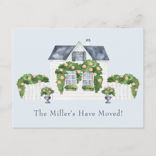 Carte Postale Faire-part Déménagement de maison (Devant)