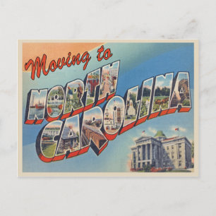 Carte Postale Faire-part Déménagement en Caroline du Nord Vintage Changemen