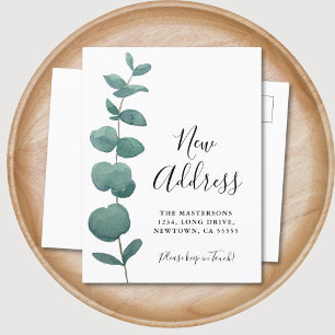 Carte Postale Faire-part Déménagement Eucalyptus 
