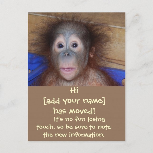 Carte Postale Faire-part Déménagements Annonces Joli Minois (Devant)