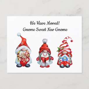 Carte Postale Faire-part Déménager Nouveau Gnome Sweet Gnome Red