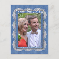 Denim avec dentelle de fleurs crème