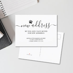 Carte Postale Faire-part Déplacement de chiens