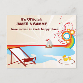 Carte Postale Faire-part Déplacer une nouvelle plage d'adresses
