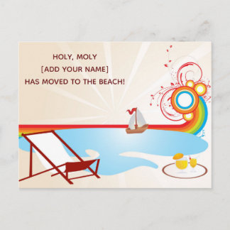 Carte Postale Faire-part Déplacer une nouvelle plage d'adresses