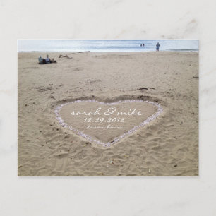 Carte Postale Faire-part Destination Beach Wedding Enregistrer la date